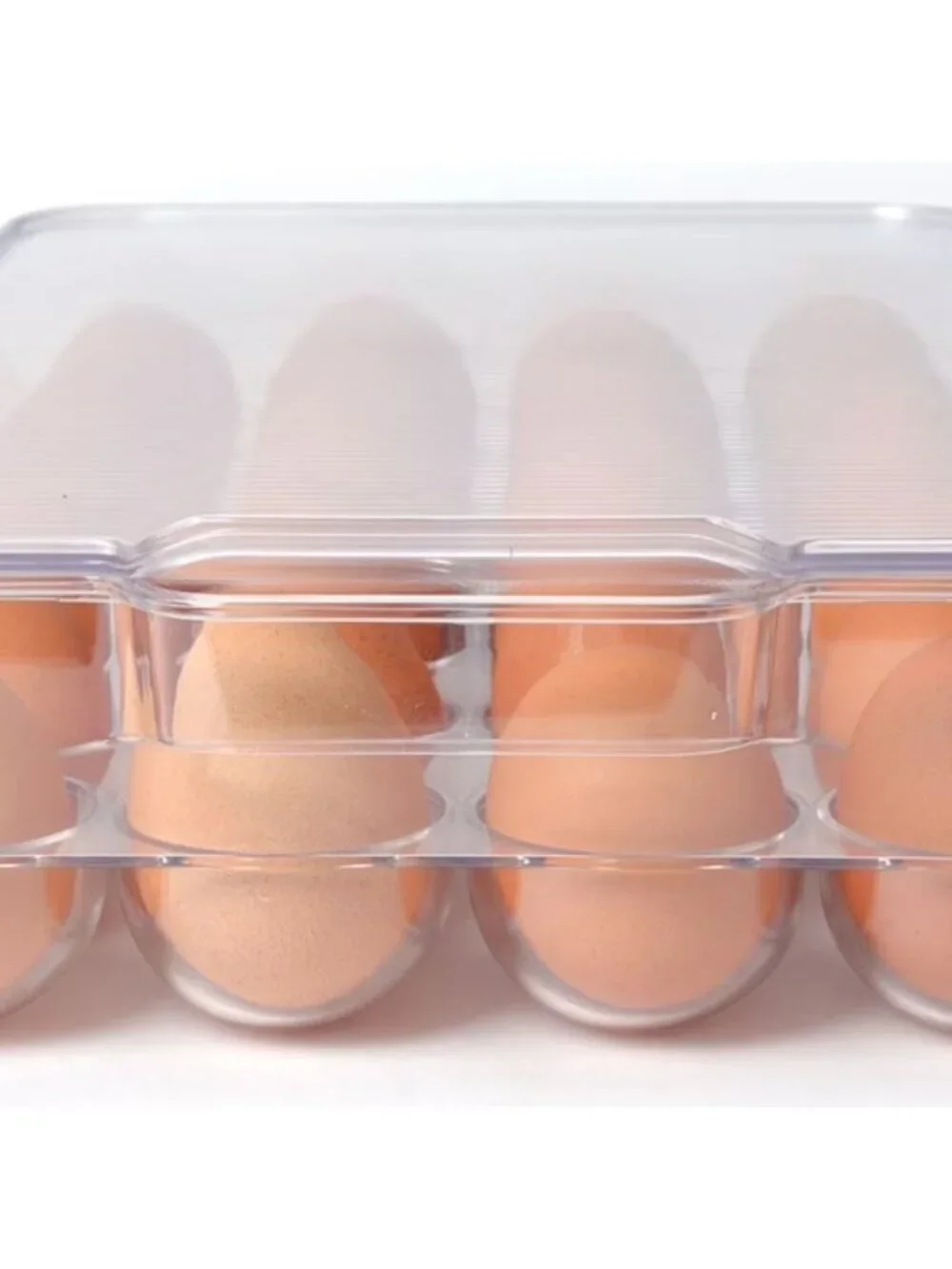 Kitchen Plastic Egg Storage Container | 28 Egg Tray | Clear